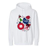 Merry Christmas St Louis Baseball Est 1882 Garment-Dyed Fleece Hoodie