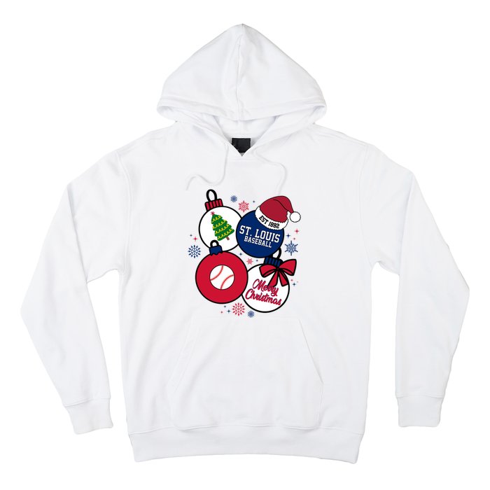 Merry Christmas St Louis Baseball Est 1882 Hoodie