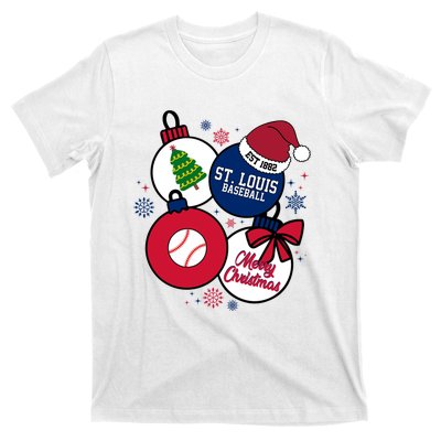 Merry Christmas St Louis Baseball Est 1882 T-Shirt