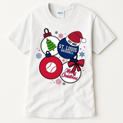 Merry Christmas St Louis Baseball Est 1882 Tall T-Shirt