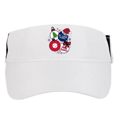 Merry Christmas St Louis Baseball Est 1882 Adult Drive Performance Visor