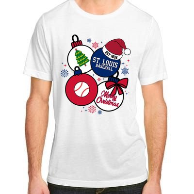 Merry Christmas St Louis Baseball Est 1882 Adult ChromaSoft Performance T-Shirt