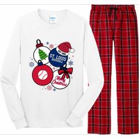 Merry Christmas St Louis Baseball Est 1882 Long Sleeve Pajama Set