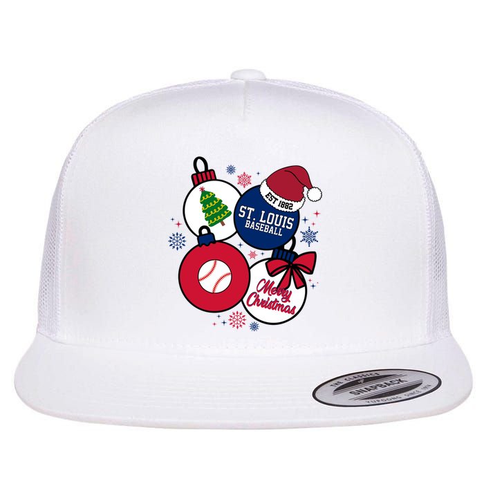 Merry Christmas St Louis Baseball Est 1882 Flat Bill Trucker Hat