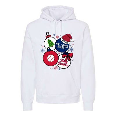 Merry Christmas St Louis Baseball Est 1882 Premium Hoodie