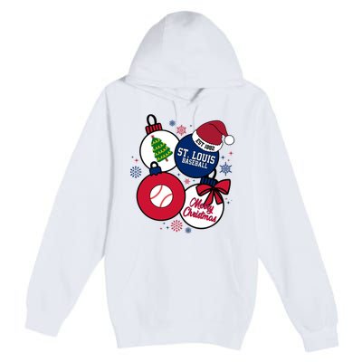 Merry Christmas St Louis Baseball Est 1882 Premium Pullover Hoodie