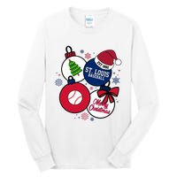 Merry Christmas St Louis Baseball Est 1882 Tall Long Sleeve T-Shirt