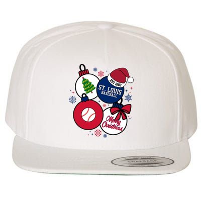 Merry Christmas St Louis Baseball Est 1882 Wool Snapback Cap