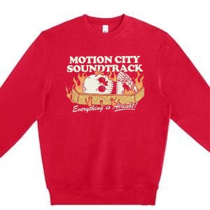 Motion City Soundtrack Everything Is Alright Coffin Premium Crewneck Sweatshirt