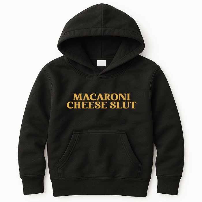 Macaroni Cheese Slut Funny Mac And Cheese Lover Design Kids Hoodie