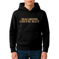 Macaroni Cheese Slut Funny Mac And Cheese Lover Design Kids Hoodie