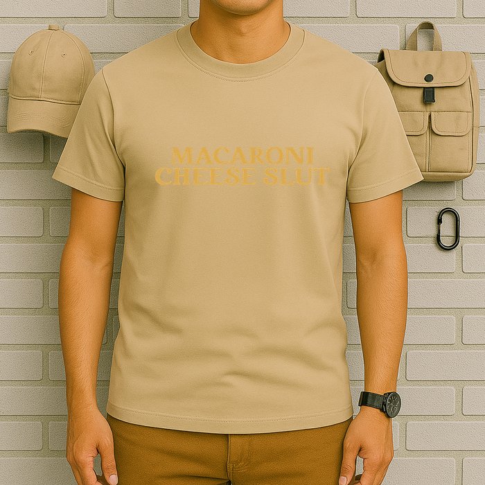 Macaroni Cheese Slut Funny Mac And Cheese Lover Design T-Shirt