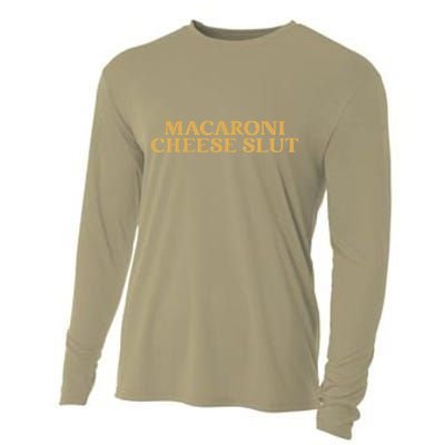 Macaroni Cheese Slut Funny Mac And Cheese Lover Design Cooling Performance Long Sleeve Crew