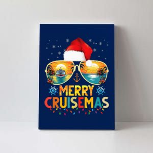 Merry Cruisemas Santa Hat Retro Cruise Ship Christmas Cruise Canvas