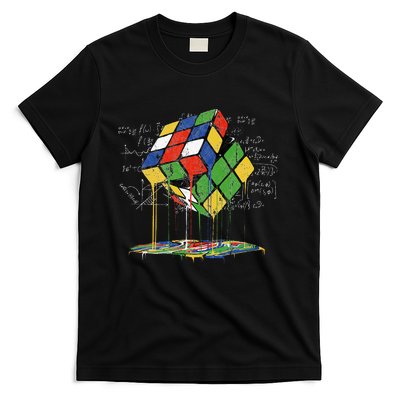 Melting Cube Speed Cubing Vintage Puzzle Math T-Shirt