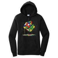 Melting Cube Speed Cubing Vintage Puzzle Math Women's Pullover Hoodie