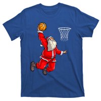 Merry Christmas Santa Basketball Player Funny Gift Slam Dunk Xmas Cool Gift T-Shirt