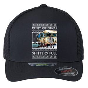 Funny Merry Christmas Shitters Full Ugly Christmas Sweater Flexfit Unipanel Trucker Cap