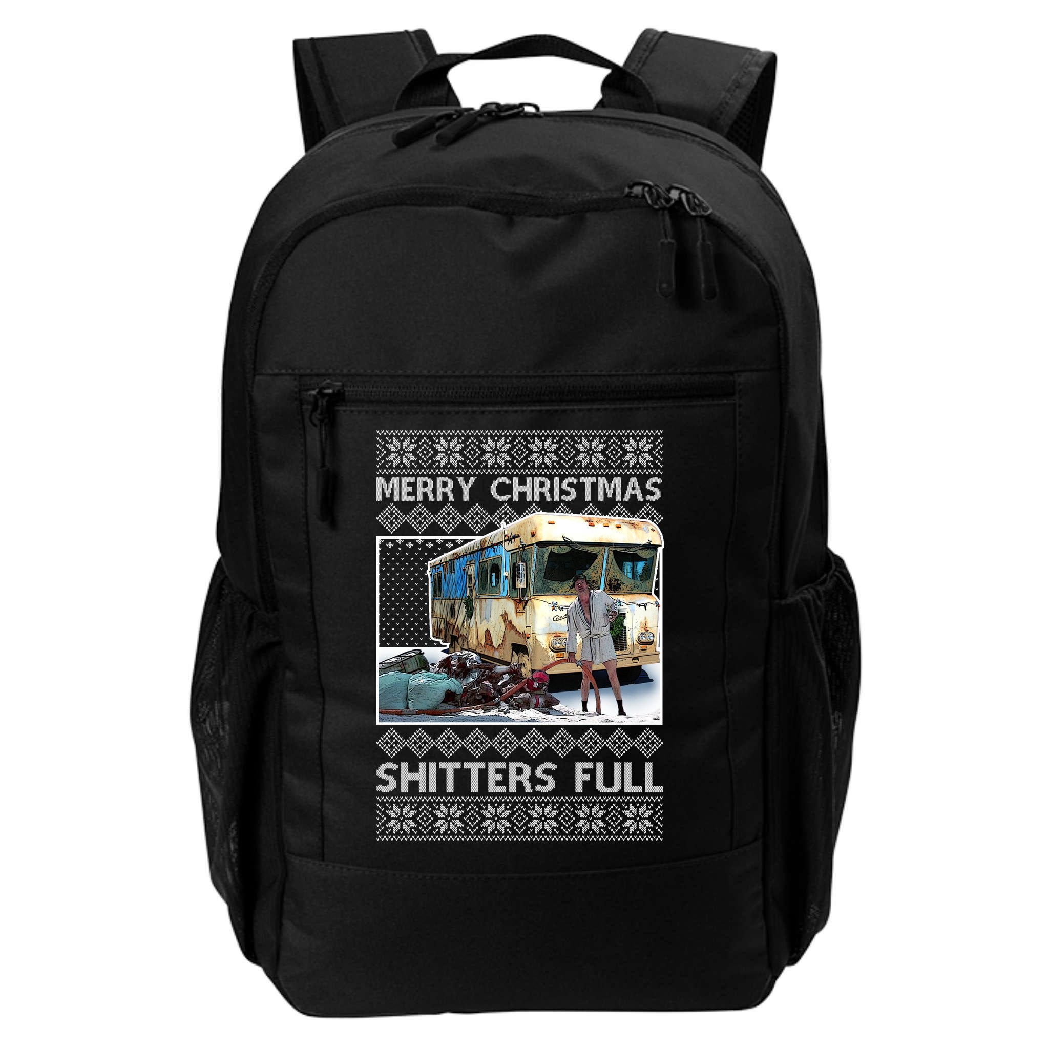 Funny Merry Christmas Shitters Full Ugly Christmas Sweater Backpack