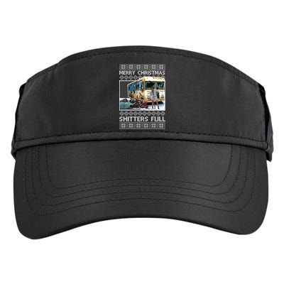 Funny Merry Christmas Shitters Full Ugly Christmas Sweater Adult Drive Performance Visor
