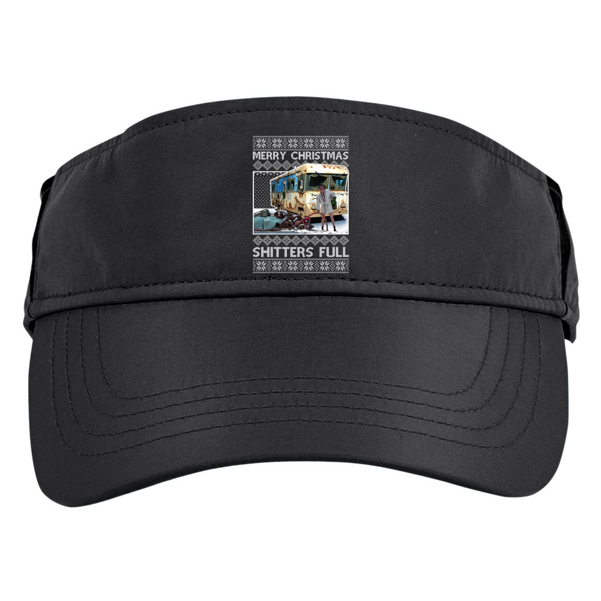 Funny Merry Christmas Shitters Full Ugly Christmas Sweater Adult Drive Performance Visor