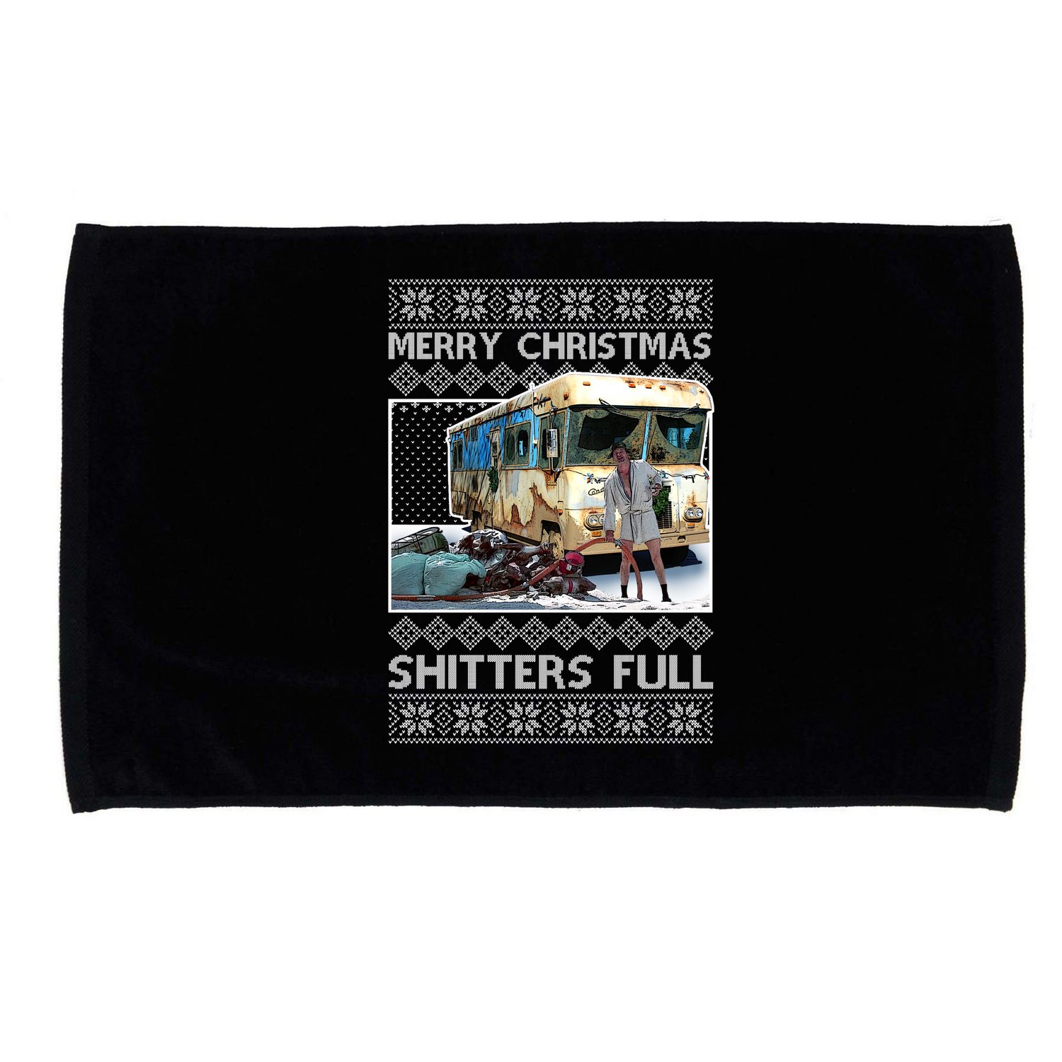Funny Merry Christmas Shitters Full Ugly Christmas Sweater Microfiber Hand Towel