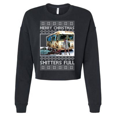 Funny Merry Christmas Shitters Full Ugly Christmas Sweater Cropped Pullover Crew