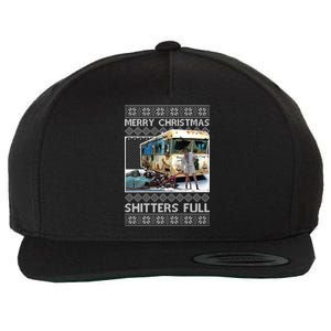 Funny Merry Christmas Shitters Full Ugly Christmas Sweater Wool Snapback Cap