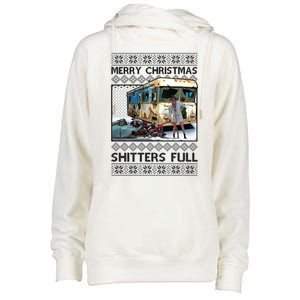 Funny Merry Christmas Shitters Full Ugly Christmas Sweater Womens Funnel Neck Pullover Hood