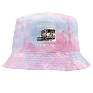 Funny Merry Christmas Shitters Full Ugly Christmas Sweater Tie-Dyed Bucket Hat