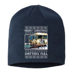 Funny Merry Christmas Shitters Full Ugly Christmas Sweater Sustainable Beanie