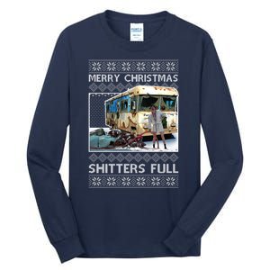 Funny Merry Christmas Shitters Full Ugly Christmas Sweater Tall Long Sleeve T-Shirt