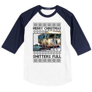 Funny Merry Christmas Shitters Full Ugly Christmas Sweater Baseball Sleeve Shirt