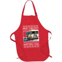 Funny Merry Christmas Shitters Full Ugly Christmas Sweater Apron