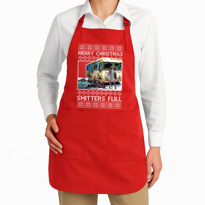 Funny Merry Christmas Shitters Full Ugly Christmas Sweater Apron
