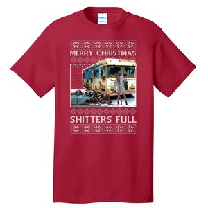 Funny Merry Christmas Shitters Full Ugly Christmas Sweater Tall T-Shirt