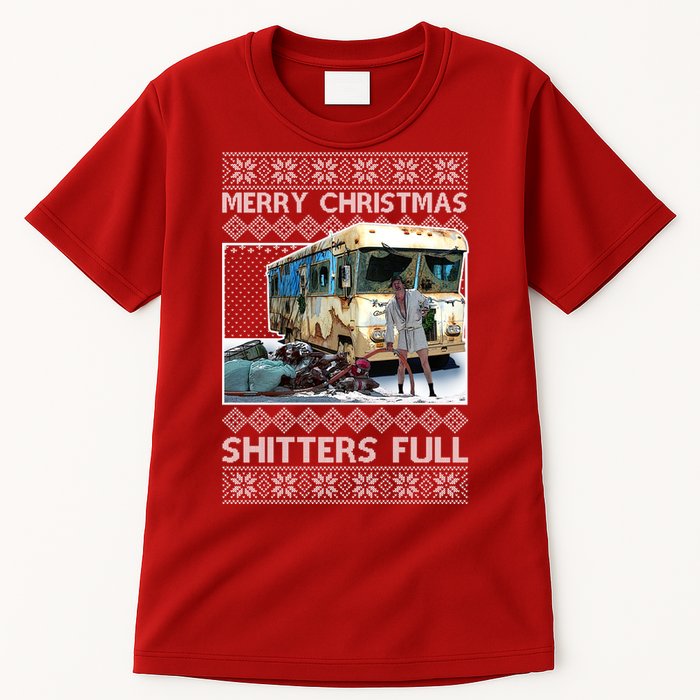 Funny Merry Christmas Shitters Full Ugly Christmas Sweater Tall T-Shirt