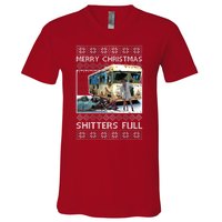 Funny Merry Christmas Shitters Full Ugly Christmas Sweater V-Neck T-Shirt