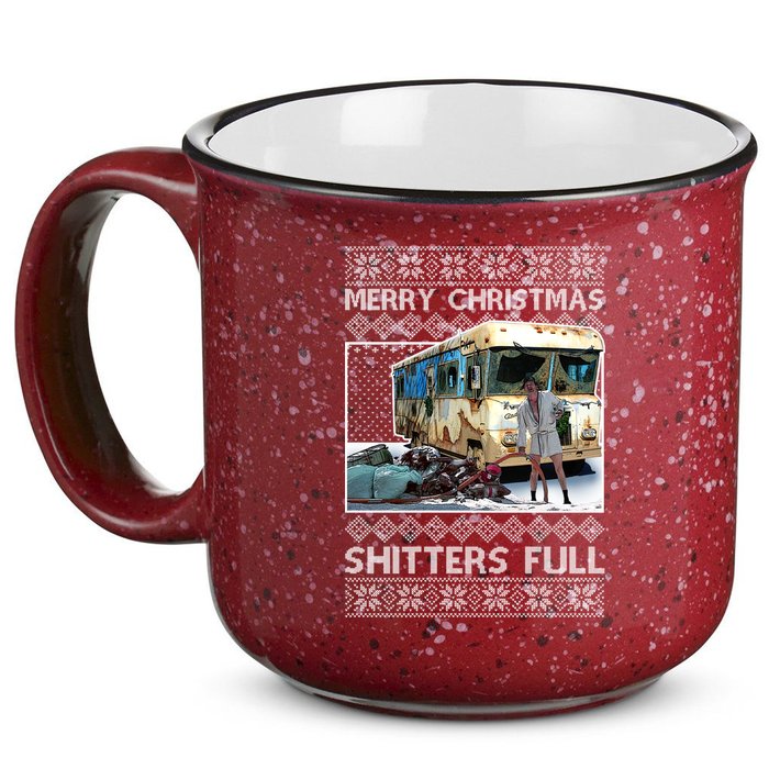 Funny Merry Christmas Shitters Full Ugly Christmas Sweater 15oz Campfire Ceramic Mug