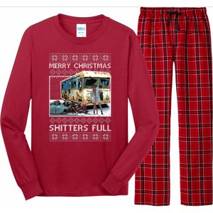 Funny Merry Christmas Shitters Full Ugly Christmas Sweater Long Sleeve Pajama Set