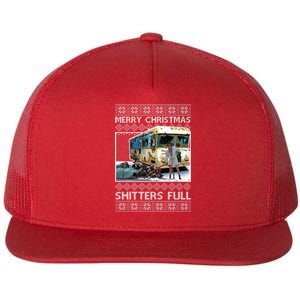 Funny Merry Christmas Shitters Full Ugly Christmas Sweater Flat Bill Trucker Hat