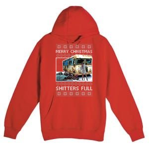 Funny Merry Christmas Shitters Full Ugly Christmas Sweater Premium Pullover Hoodie