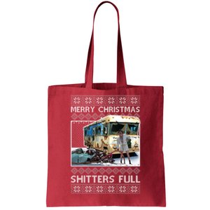 Funny Merry Christmas Shitters Full Ugly Christmas Sweater Tote Bag