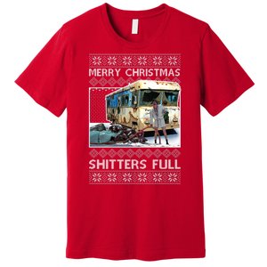 Funny Merry Christmas Shitters Full Ugly Christmas Sweater Premium T-Shirt