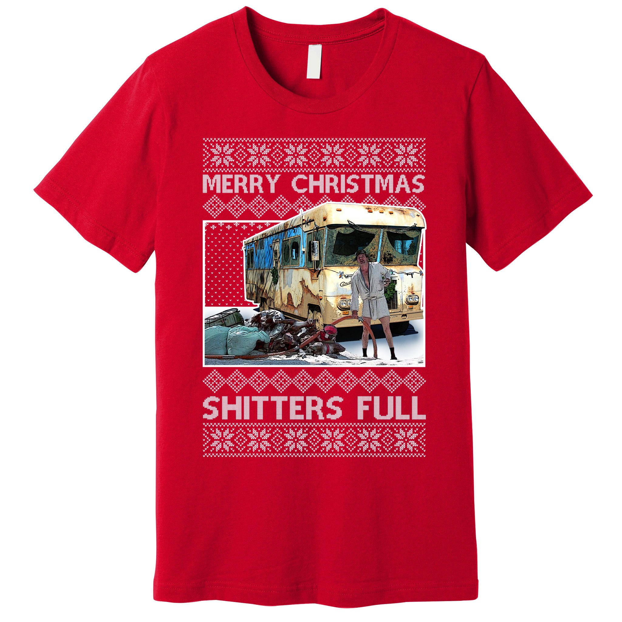 Funny Merry Christmas Shitters Full Ugly Christmas Sweater Premium T-Shirt