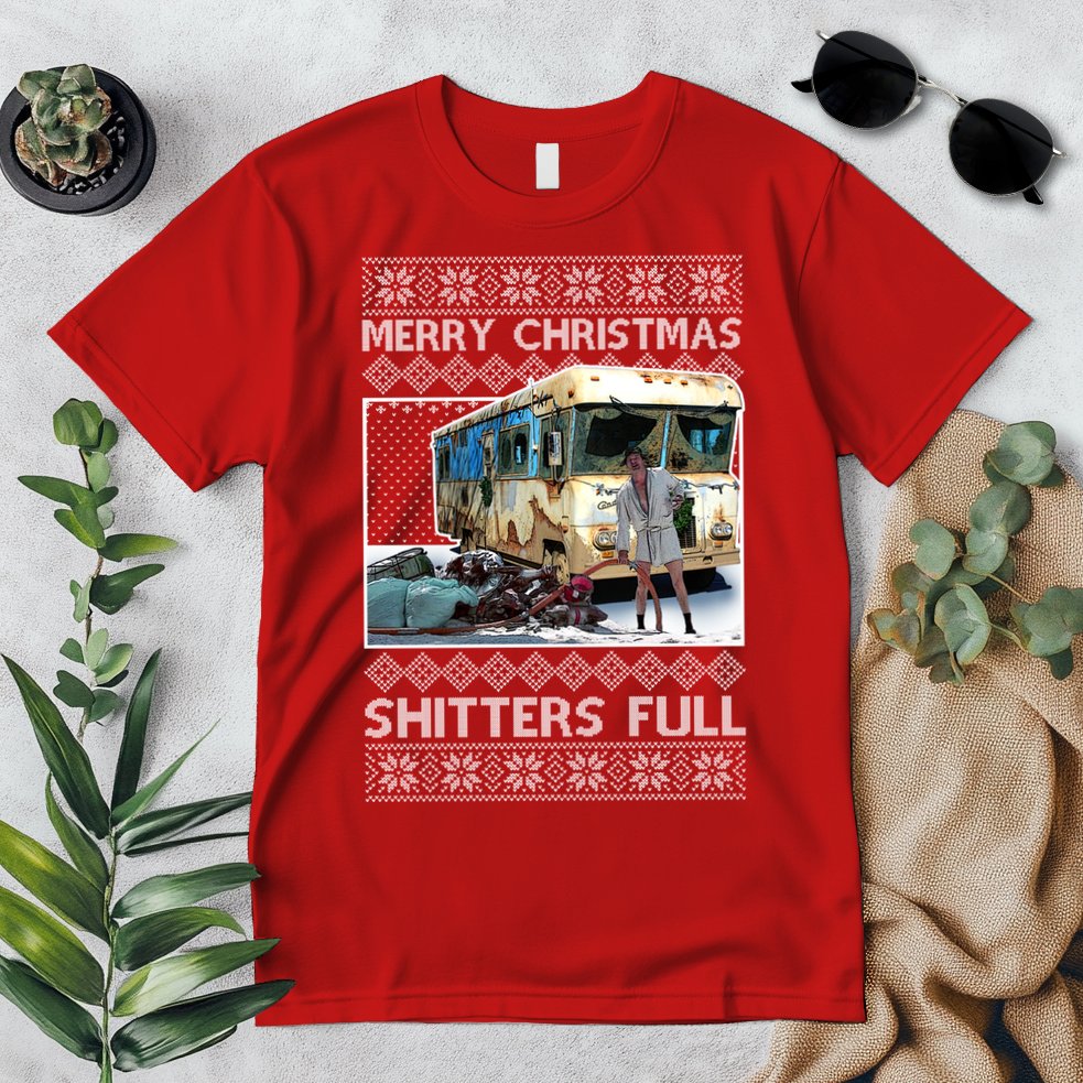 Funny Merry Christmas Shitters Full Ugly Christmas Sweater Premium T-Shirt