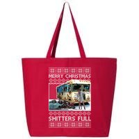Funny Merry Christmas Shitters Full Ugly Christmas Sweater 25L Jumbo Tote