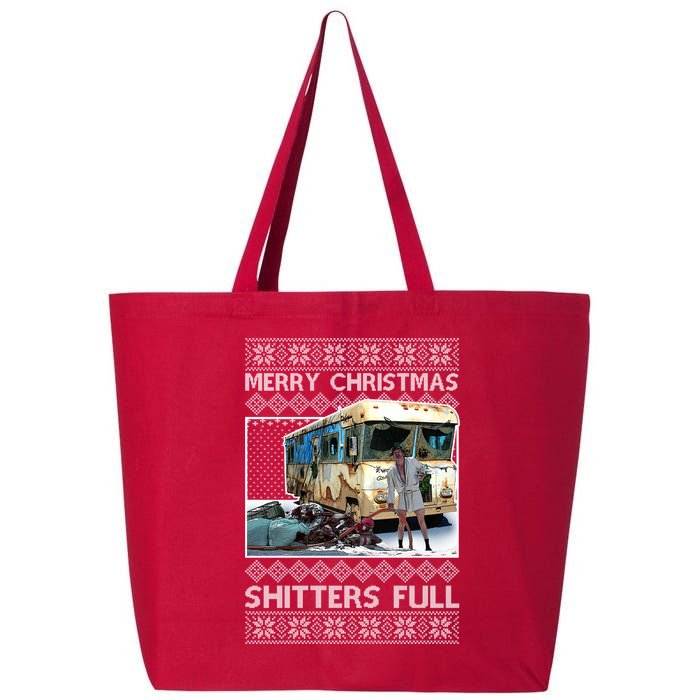 Funny Merry Christmas Shitters Full Ugly Christmas Sweater 25L Jumbo Tote