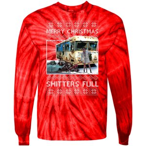 Funny Merry Christmas Shitters Full Ugly Christmas Sweater Tie-Dye Long Sleeve Shirt