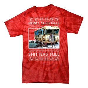 Funny Merry Christmas Shitters Full Ugly Christmas Sweater Tie-Dye T-Shirt